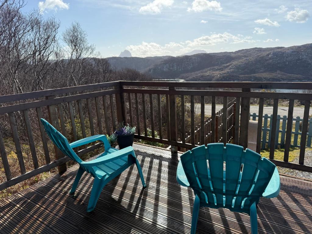 Seating with views towards the mountains
