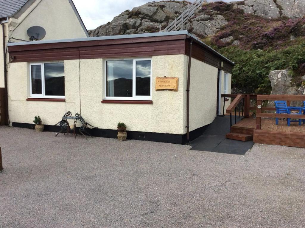 The Captains apartment exterior with outdoor decking
